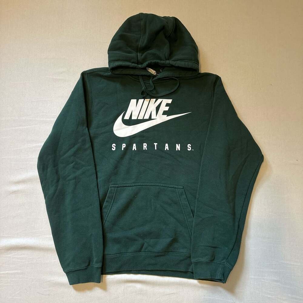 Nike Spartans Green Pullover Hoodie Sweatshirt Size S